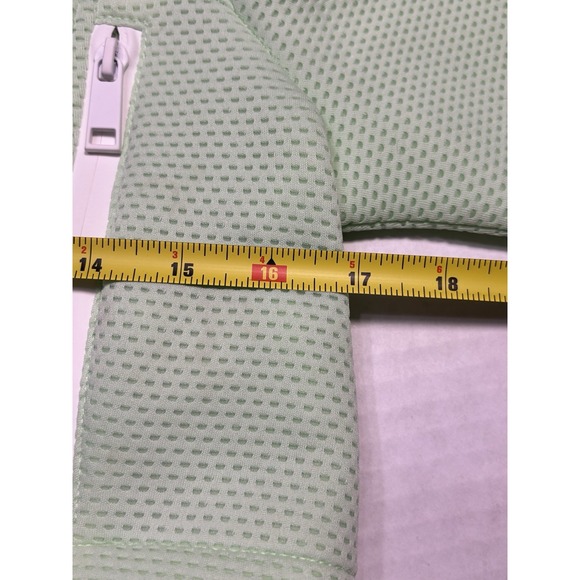 NWT! Zara Textured Crop Zip Jacket Green Athletic Mock Neck Pockets Womens M - Picture 6 of 7